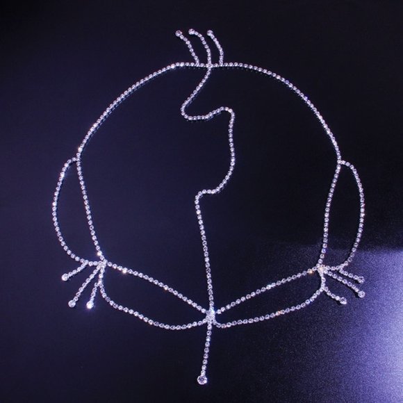 Bling Forehead Chain for Women Jewelry Headpiece Rhinestone Bridal Headwear - Picture 4 of 6